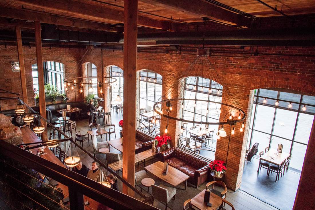 View from the Loft, overlooking the Lounge and Solarium