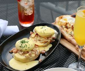 Classic benedict and a breakfast flatbread